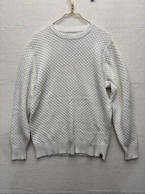 The Normal Brand Men's Cream Textured Crewneck Sweater